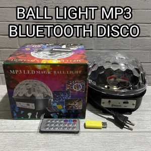 EMICO SPEAKER BLUETOOTH MP3 LAMPU DISCO MAGIC BALL LIGHT + REMOTE BAGUS BERKUALITAS TERJAMIN