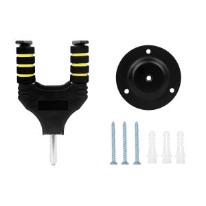 IRIN | JYX-412-2 Self-Locking Guitar Wall Mount Hanger Round Metal Base with Shock-Absorbing Sponge Gravity Hook for Guitar & Ukulele