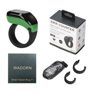 Smart Zikr Ring Counters OLED Digital Bluetooth App Tasbih Tally Counter for Muslims Prayer Time Vibration Reminder Alarm Clock