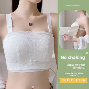 Wireless Ultra-Thin Bra Womens Strapless Bra Prevent Sliding And Exposures Full Cup Bra Cotton Lining All Seasons Wear