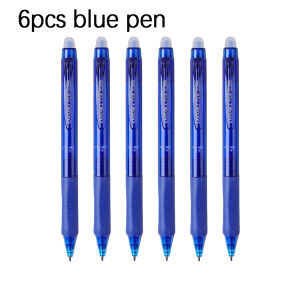 6pcs/set Retractable Erasable Gel Pen 0.5mm Multicolor Ink Magic Gel Pens Washable Handle School Office Writing Supplies