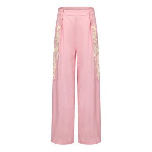 Rope Embroidery Womens Shirt and Pants Set