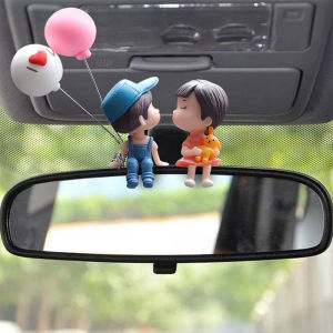 Cute Couple Car Dashboard Decoration Items Creative Interior Accessories Small Lovely Carriage Decorative Goods Collection