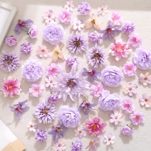 【1-3 Days Delivery】20/50Pcs Multicolor Mixed Artificial Flowers Silk Rose Fake Flowers for Home Decor Wedding Decoration DIY Craft Garland Bouquet
