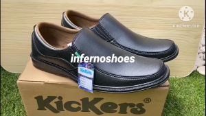 Sepatu pantofel formal hitam pria kerja kantoran slip on