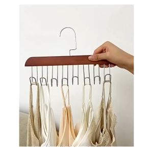 Móc treo quần áo móc treo đồ lót móc gỗ 8 móc đa năng xoay 360 độ tiết kiệm không gian tiện dụng - Happy Home 4U