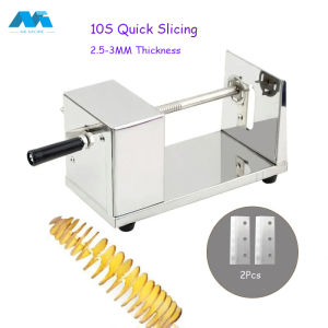 Mi.more Otomatis Alat Pemotong Kentang Spiral Stainless Steel Twisted Potato Cutter Slicer Untuk Goreng Dapur Warung Makanan Jalanan BISA