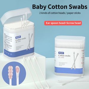 3 in 1 Cotton Swab w Case for Kids Baby Adult (for ears nose belly button)