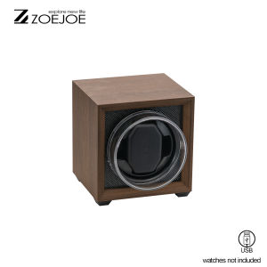 ZOEJOE Single Slot Automatic Watch Winder Pu leather USB Cable Watch Winders With Soft Pillow Birthday Gifts For Friends