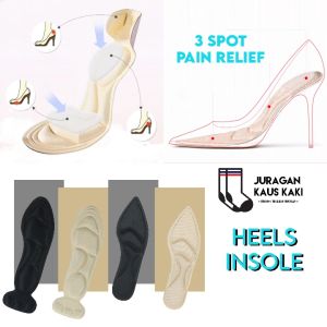 Insole Sepatu Wanita 4D Sol Dalam Bantalan Kaki Tumit Pointy Shoes