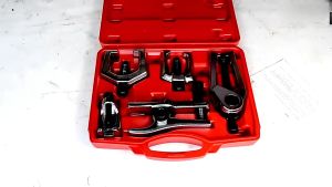 5PCS/Set Perlengkapan Peralatan Mobil Heavy Duty Mobil Treker Ball Joint Separator Arm Puller Remover Ball Extractor Penarik Kepala Bola Tie Rod Remover Alat Perbaikan Mobil