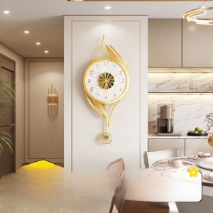 นาฬิกาตั้งหัวใจสร้างสรรค์ MEISD สำหรับห้องนั่งเล่นและร้านอาหาร ไฟติดผนัง นาฬิกาตั้งหัวใจสไตล์ยุโรป นาฬิกาตั้งหัวใจแบบไม่สมมาตร