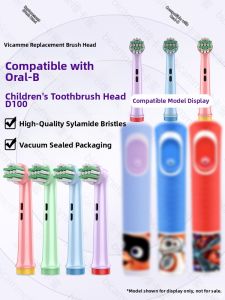 OralB Kids Electric Toothbrush Head D100/D100K/D103K Replacement Brush Head Childrens Oral Care Deep Cleaning Bristles
