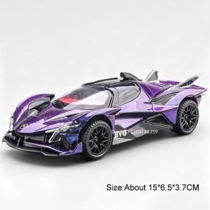 1:32 Apollo EVO Pagani Zonda Supercar Toy Miniature Models Alloy Diecast Sound Light Pull Back Doors Opened Ornament Toys Gifts
