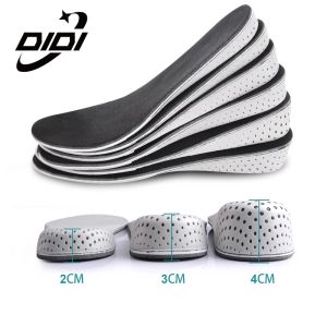 DIDI 1 Pair 3CM Full Pad Cushion Insoles Height Increase Insole Heel Inserts Shoe Breathable Memory Foam Shoe Pads for Women Men