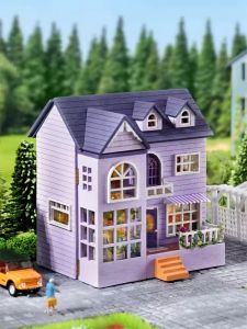 Mini Dollhouse Kids Wooden Miniature Dollhouses Kit Gift Toys Roombox Doll House Furniture Box Theatre Toy For Children Birthday