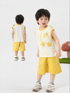 CUTEPANDAS | Bộ Quần Áo Trẻ Em Không Tay Và Quần Ngắn 2 Món