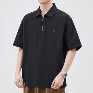 Jeep Spirit Jeep American Polo Shirt Mens Summer Short Sleeve Shirt Collar Loose Casual Half Sleeve T-shirt