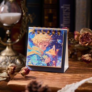 2026 Bronzing Mini Desk Calendar Prince Series Portable Calendar Desktop Ornaments Check-In Plan Small Desk Calendar