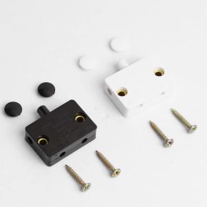 Aideepen | 1/3PCS AC 250V Push Switches Door Switches Auto Switche Closet Light Switche Cabinet Door Switche Automatic Reset Push Switches