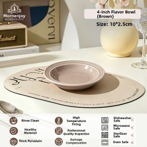mornenjoy | Underglaze Colored White Porcelain Hat Shaped Dish Plates