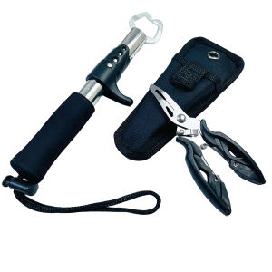 Limnoid Fishing Tool Kit Corrosion Resistant Fish Gripper And Hook Remover Pliers With Secure Lanyard For Freshwater Saltwater
