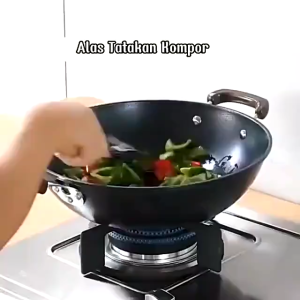 Cover Tatakan Kompor Gas Stainless Steel Penghemat Gas Anti Angin -REX-MART