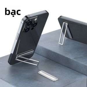 Giá Đỡ Điện Thoại Di Động Bằng Kim Loại Siêu Mỏng Có Thể Gập Lại Cầm Tay Để Bàn Kẹp Kim Loại Nhỏ Gắn Vào Mặt Sau Của Vỏ Điện Thoại Di Động
