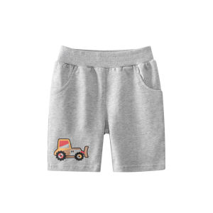 Pure Cotton Summer New Style Childrens Shorts Boys Cartoon Digger Five-Quarter Pants Breathable Comfortable Casual Pants