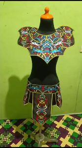 Renda Bordir Aksesoris Tari Kostum Dayak Pendek