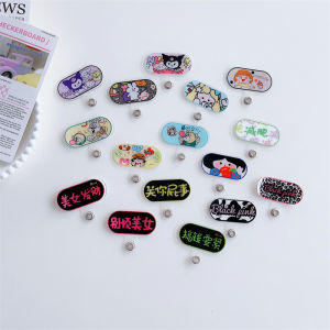 Zeallion Universal Cartoon Plastic Phone Case Anti-lost Lanyard Card Gasket Replacement Detachable Phone Hanging Cord Strap Patch Tether Pad