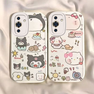 Huawei Nova10 Nova9Z Nova8 Nova7 Cute Cartoon KT Cat Protecting Phone Case with Lanyard Bracelet High Aesthetic Value Kitty Cat