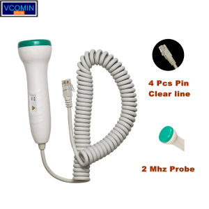 Vcomin 2MHz Fetal Doppler Probe Portable Baby Heart Monitor Ultrasound Pregnancy Fetus Doppler Detector Machine for Home Use