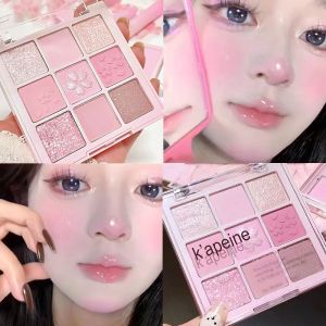 First Date Rose Sweet Tea Eye Shadow Matte Milk Tea Pearlescent Brown Earth Highlight Pseudo Plain Blush Korean Style Cheap Brown