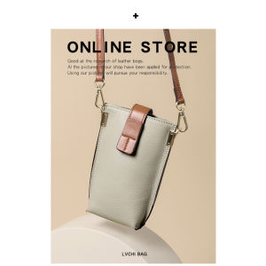 กระเป๋าสะพายข้างหนังแท้แบบบาง กระเป๋าใส่โทรศัพท์มือถือแบบตั้งฉาก กระเป๋าสะพายข้างหนังนิ่มแบบซิปสำหรับผู้หญิงในช่วงฤดูร้อน