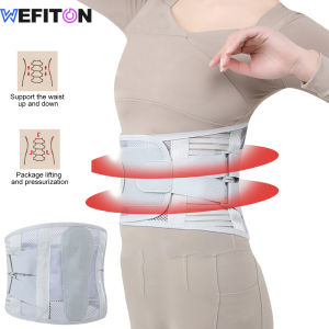 1PC Lower Back Brace with 4 Steel Stays & Removable Lumbar Pad - Breathable& Adjustable Support Belt for SciaticaMen & Women