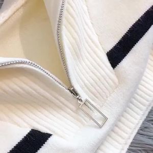 Sweater Pullover Women Autumn Winter Underwear 2026 New Zipper Stripe Underlay Short Style Popular Premium Sweater Female