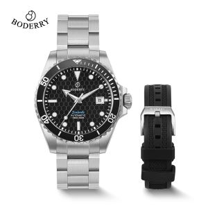 Boderry Titanium Diver Wristwatch Watch Automatic Mechanical Sport 100M Waterproof New Luxury Watches For Men