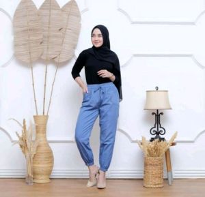 celana wanita panjang joger Jeans / celana kekinian wanita / celana boyfriend / super premium