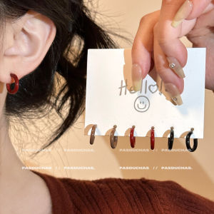 Elegant Minimalist Hoop Earrings Set for Women: 6-Piece Trendy Design Simple Circle Stud Earrings Fashion Jewelry Accessories