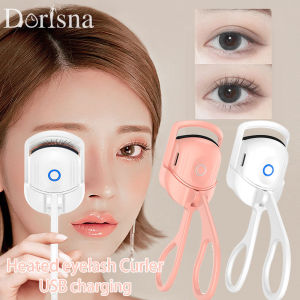 Dorisna Eyelash Curler Portable Electric Heated Comb Eye Lash Perm Long Lasting Eyelashes Curls Thermal Eyelash Curler Makeup Tools