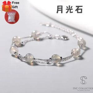 【SNC】< 925纯银月光石> 水晶手鏈女 健康 Crystal Bracelet for Women Accessories Women Bangles Bracelets Gelang Tangan Perempuan