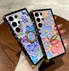 CrashStar Luxury Oil Painting Flower Soft Shockproof Phone Case For Samsung Galaxy S24 S23 S22 S21 Ultra Plus + FE Note 20 Ultra 10 Pro A55 A35 A25 A15 A54 A34 A14 A53 A33 A13 5G A03S A02S A21S A71 A51 4G A31 A12 A52 A72 Fashion Phone Casing Cover