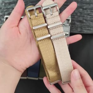 20mm 22mm 24mm Premium Glossy Nylon Watch Strap for Omega Military Casual Watchbands for Seiko Army Sport Replacement Watch Band