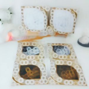 HIASAN DINDING ISLAMI KALIGRAFI ALLAH MUHAMMAD (20X20 CM) WALL DECOR DEKORASI KAYU PAJANGAN DINDING