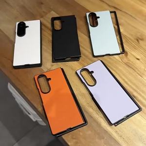 Business Sle Solid Color Leather Case for Samsung Galaxy Z Fold 8 Ultra 7 6 5 4 3 Skin Feel Ultra Thin Shockproof Protect Cover
