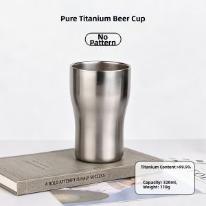 Pure Titanium Double Wall Vacuum Insulated Tumbler Large Capacity