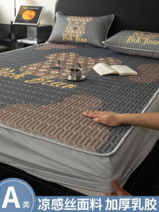 ผ้าคลุมเตียงยางพาราแบบพับได้ลายการ์ตูนสำหรับฤดูร้อน ผ้าคลุมหมอนอเนกประสงค์ที่เย็นสบายและระบายอากาศได้ดี ผ้าคลุมเตียงแบบมีขอบ