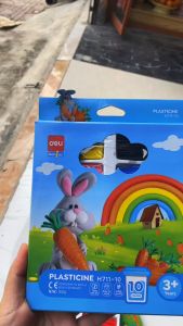 Hộp đất nặn Deli H711 đất nặn an toàn cho trẻ nhỏ hộp 6-10 màu