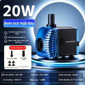 CHONGXIAOSHUAI | Bơm Nước Hồ Cá Điều Chỉnh Lưu Lượng Lớn Không Ồn